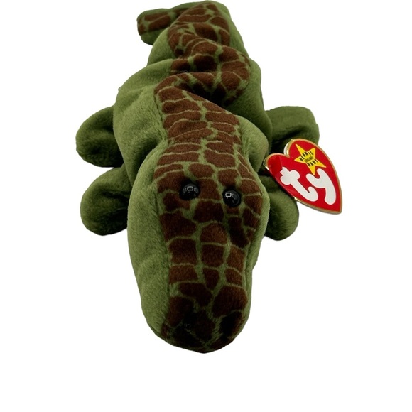 TY Beanie Baby Ally Alligator Toy Plush P.V.C. Pellets 1993 Vintage Kids NWT - Picture 2 of 9
